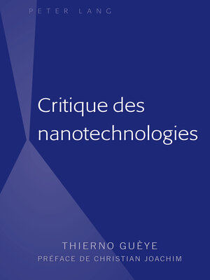 cover image of Critique des nanotechnologies